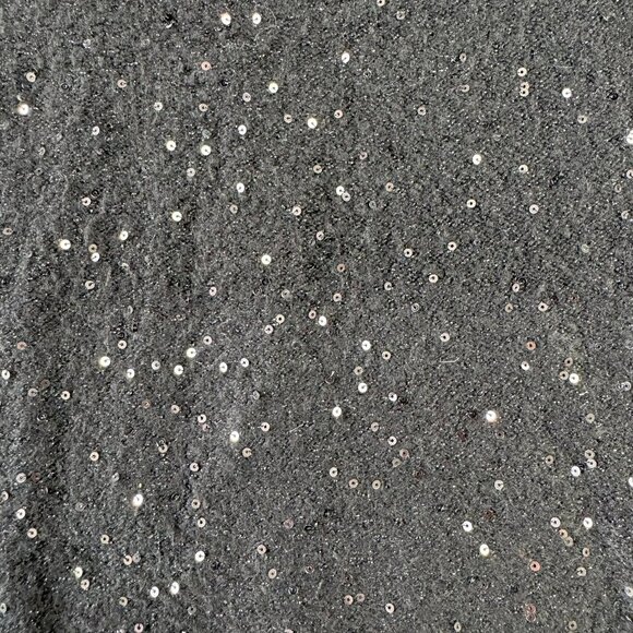 NWT Loft black sequin embroidered pull on knit midi skirt size S - Picture 2 of 10